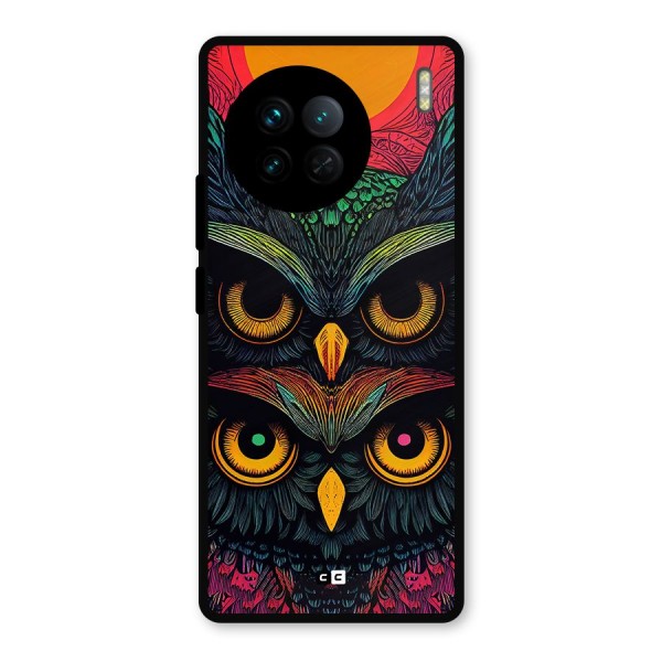 Owl Soul Art Illustration Metal Back Case for Vivo X90