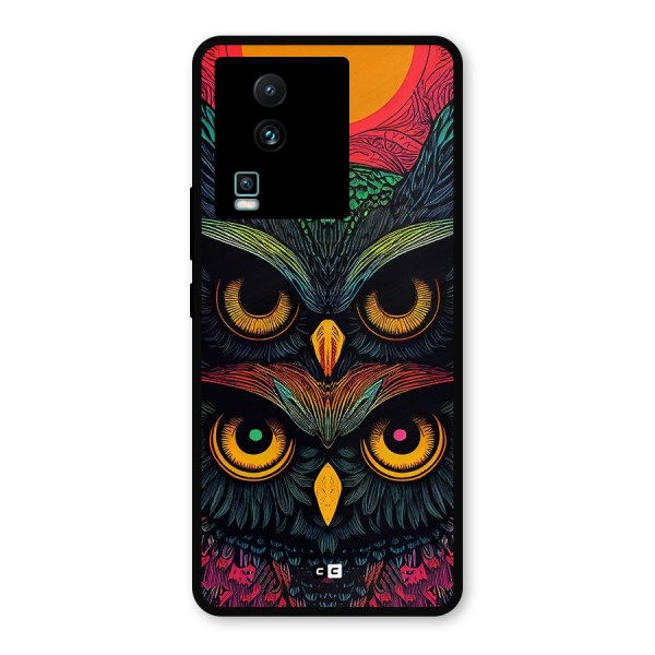 Owl Soul Art Illustration Metal Back Case for iQOO Neo 7 Pro