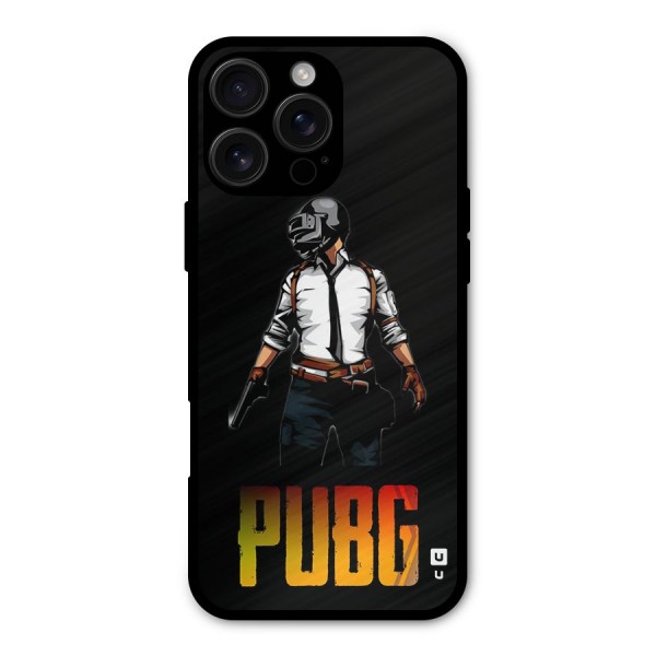 PUBG Game Art Metal Back Case for iPhone 16 Pro Max
