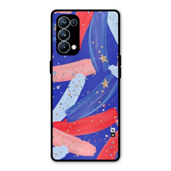 Paint Stars Metal Back Case for Oppo Reno5 Pro 5G