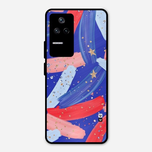 Paint Stars Metal Back Case for Poco F4 5G