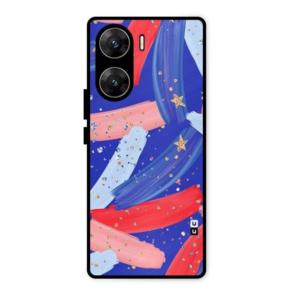 Paint Stars Metal Back Case for Vivo V29e