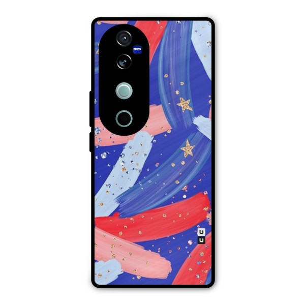 Paint Stars Metal Back Case for Vivo V40 Pro
