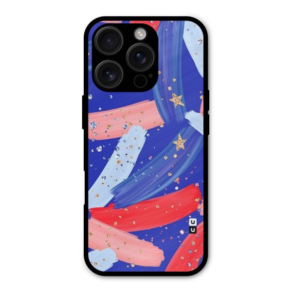 Paint Stars Metal Back Case for iPhone 16 Pro
