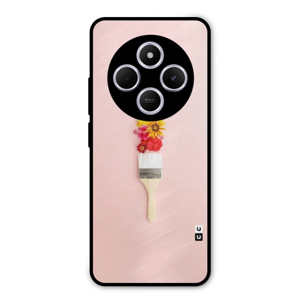 Painted Flowers Metal Back Case for Redmi A4