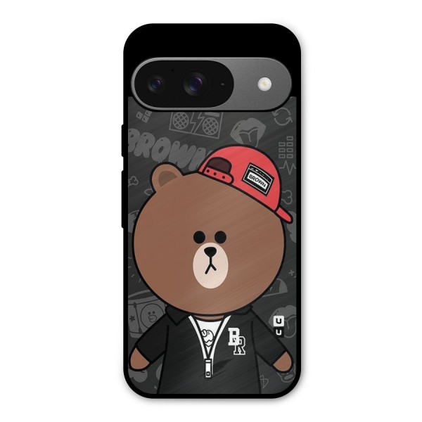 Panda Brown Metal Back Case for Google Pixel 9