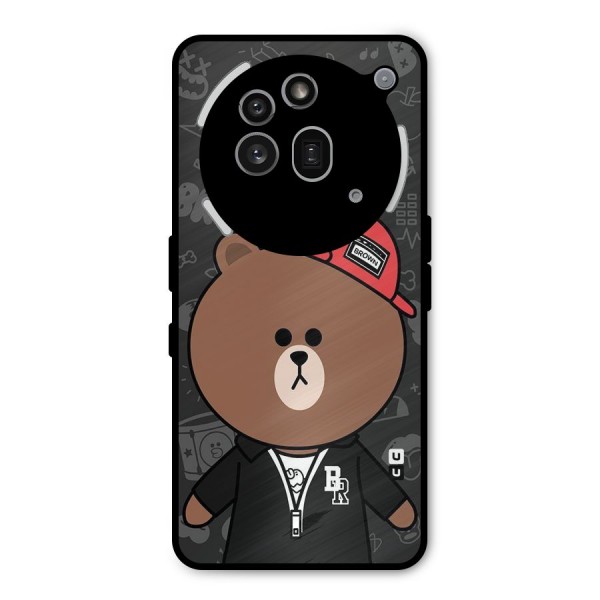 Panda Brown Metal Back Case for Nothing Phone 3a Pro