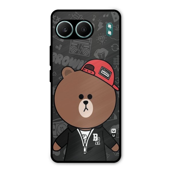 Panda Brown Metal Back Case for OnePlus Nord 4