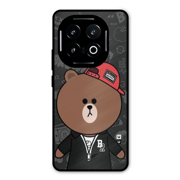 Panda Brown Metal Back Case for iQOO 13