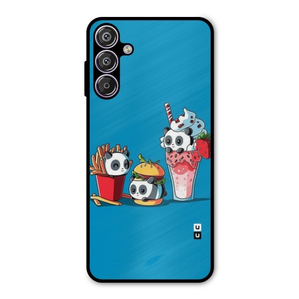 Panda Lazy Metal Back Case for Galaxy F15