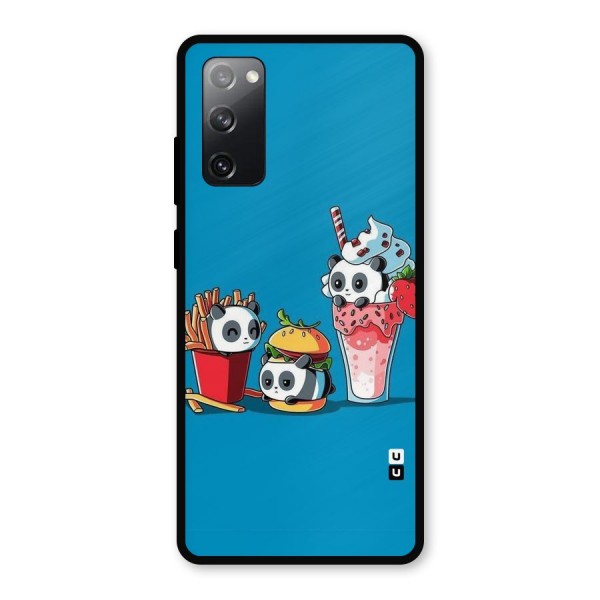 Panda Lazy Metal Back Case for Galaxy S20 FE 5G