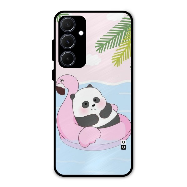 Panda Swim Metal Back Case for Galaxy A35