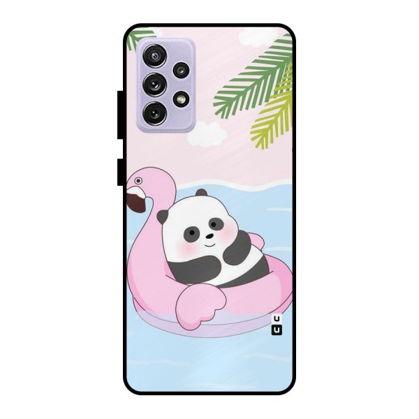 Panda Swim Metal Back Case for Galaxy A72