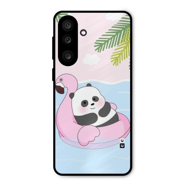 Panda Swim Metal Back Case for Galaxy M56