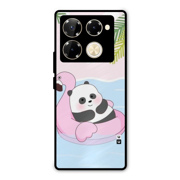 Panda Swim Metal Back Case for Infinix Note 40 Pro Plus