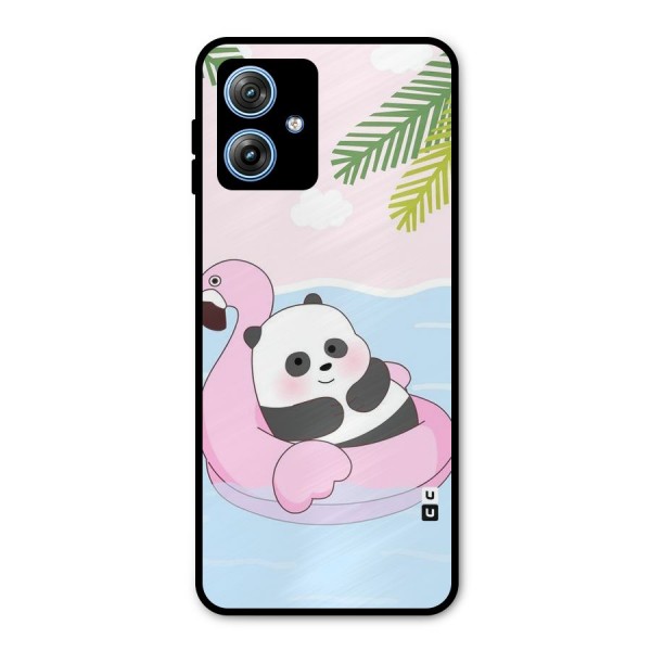Panda Swim Metal Back Case for Moto G54