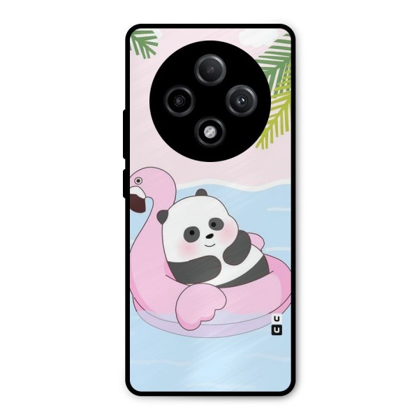 Panda Swim Metal Back Case for Oppo F27 Pro Plus
