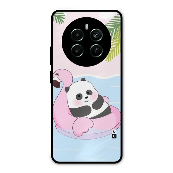 Panda Swim Metal Back Case for Realme Narzo 70 Pro