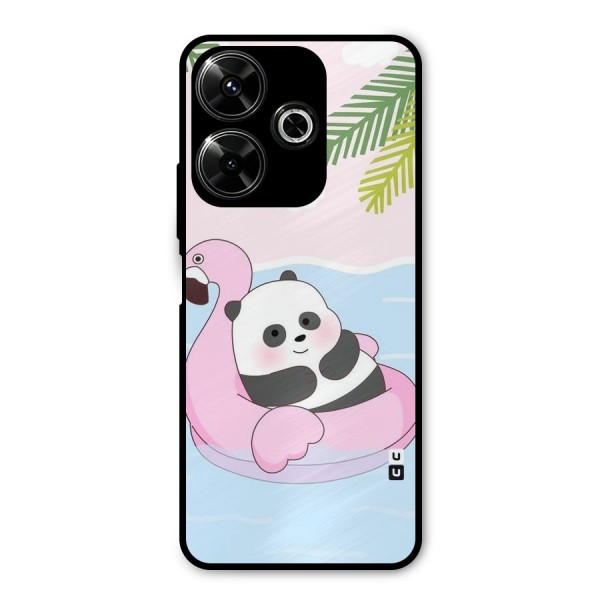 Panda Swim Metal Back Case for Redmi 13 5G