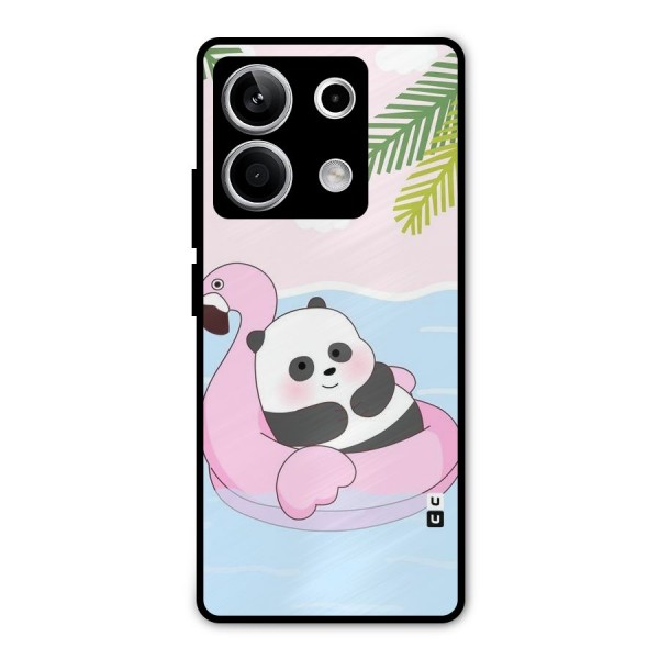Panda Swim Metal Back Case for Redmi Note 13 5G