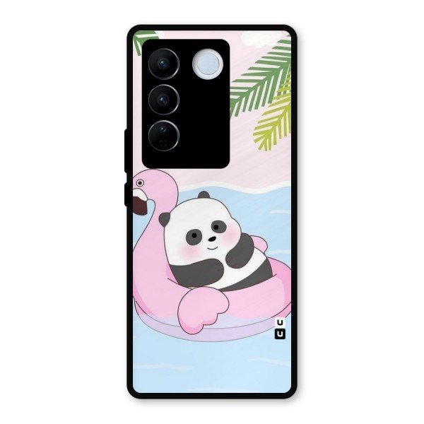 Panda Swim Metal Back Case for Vivo V27 Pro