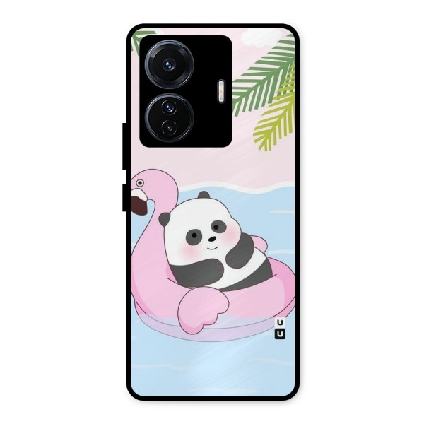 Panda Swim Metal Back Case for iQOO Z6