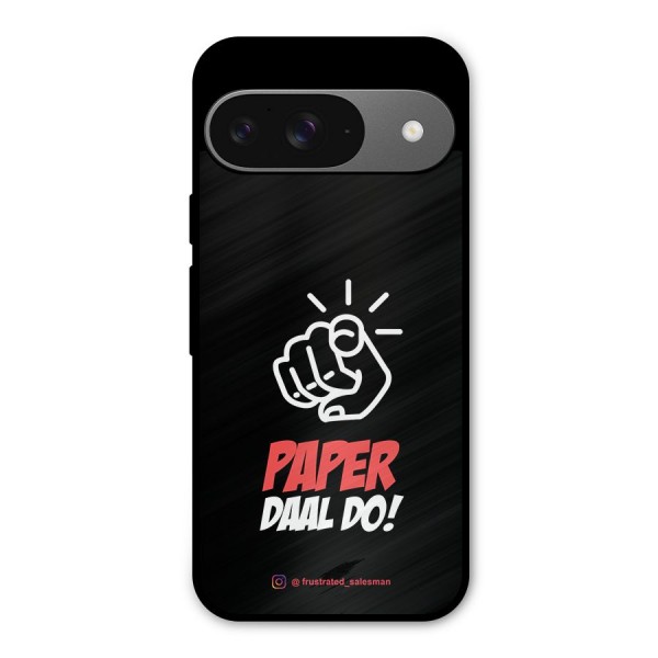 Paper Daal Do Black Metal Back Case for Google Pixel 9