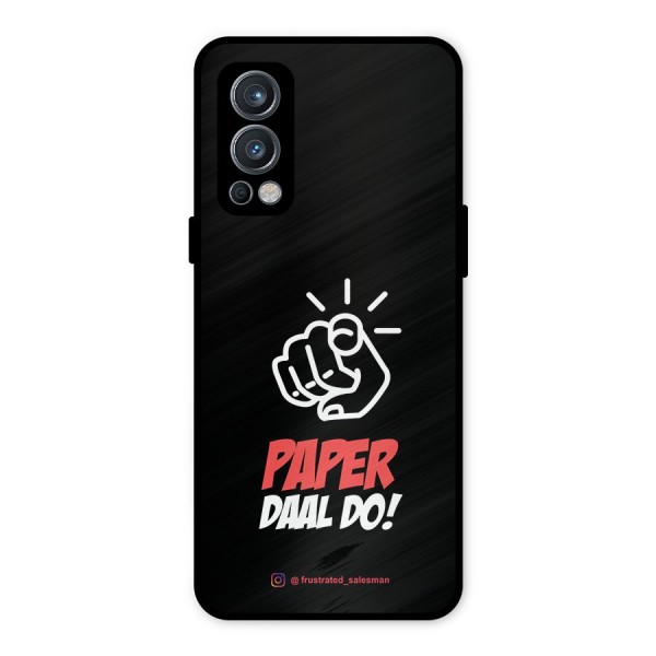 Paper Daal Do Black Metal Back Case for OnePlus Nord 2 5G
