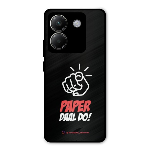 Paper Daal Do Black Metal Back Case for Poco M7 Pro 5G