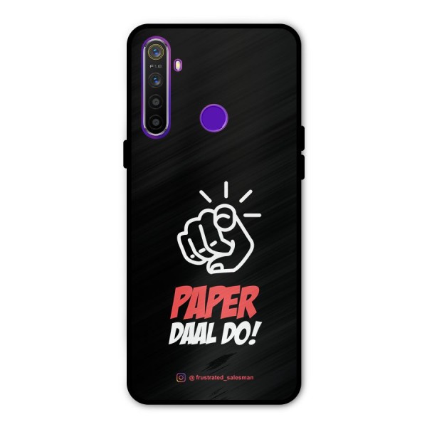 Paper Daal Do Black Metal Back Case for Realme Narzo 10