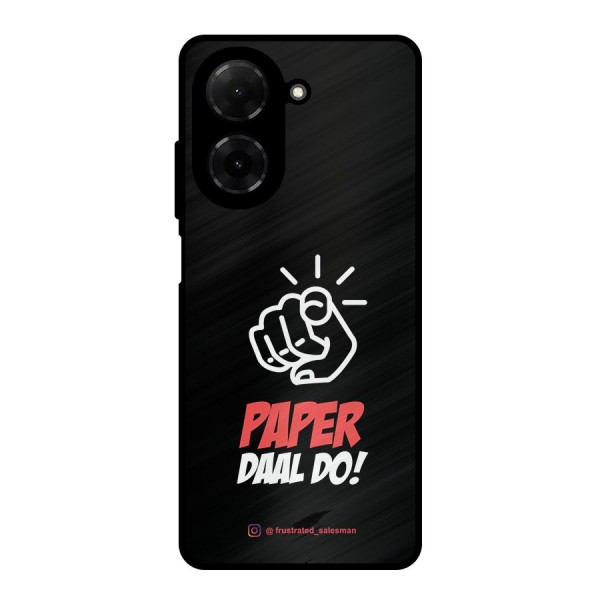 Paper Daal Do Black Metal Back Case for Redmi A5 4G