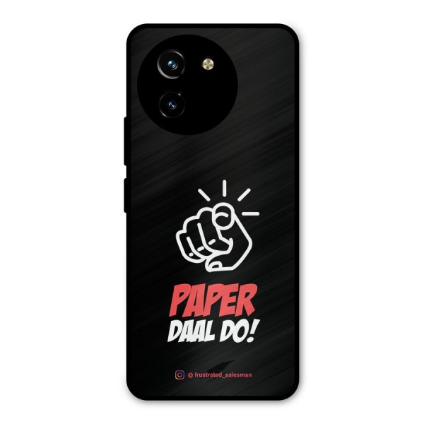 Paper Daal Do Black Metal Back Case for Vivo T3x