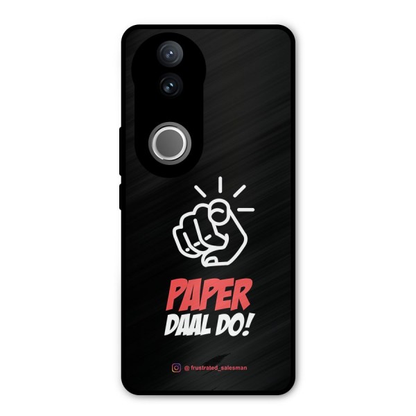 Paper Daal Do Black Metal Back Case for Vivo V50e
