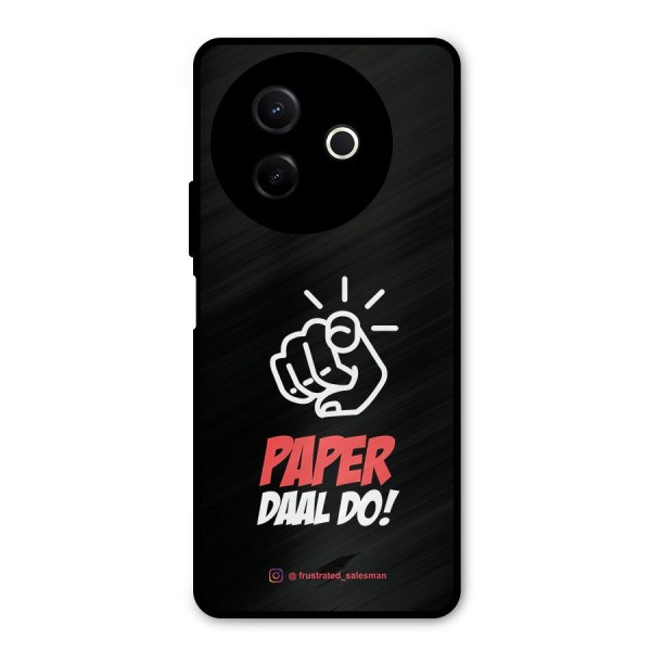 Paper Daal Do Black Metal Back Case for Vivo Y39