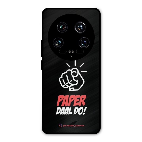 Paper Daal Do Black Metal Back Case for Xiaomi 14 Ultra