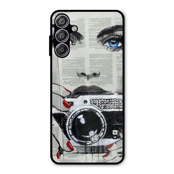 Paper Face Beauty Metal Back Case for Galaxy F15