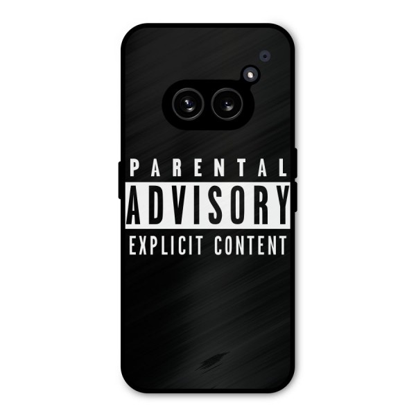 Parental Advisory Label Metal Back Case for Nothing Phone 2a