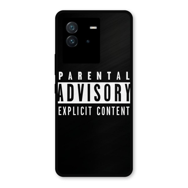 Parental Advisory Label Metal Back Case for iQOO Neo 6 5G