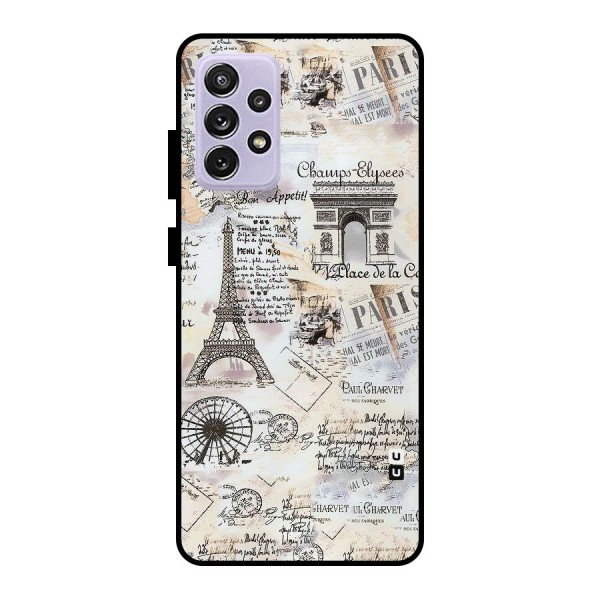 Paris Paper Metal Back Case for Galaxy A72