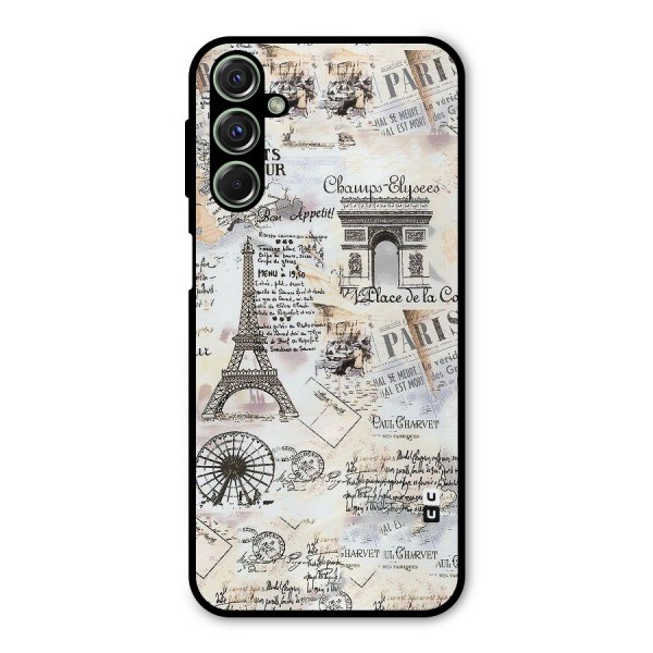 Paris Paper Metal Back Case for Galaxy F34