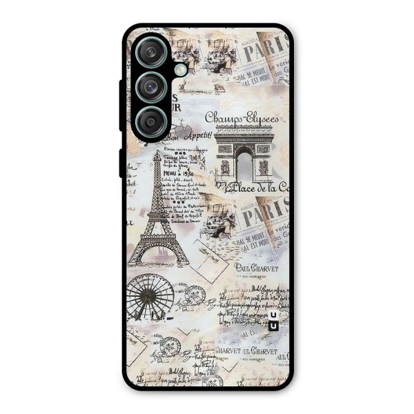 Paris Paper Metal Back Case for Galaxy M55 5G