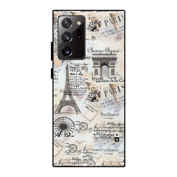Paris Paper Metal Back Case for Galaxy Note 20 Ultra