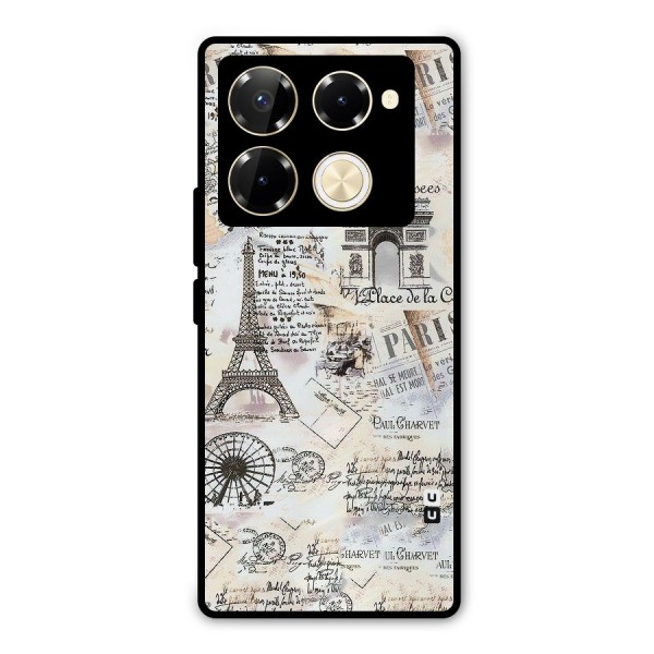 Paris Paper Metal Back Case for Infinix Note 40 Pro Plus