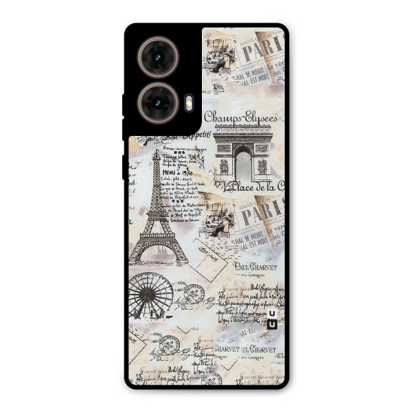 Paris Paper Metal Back Case for Moto G85