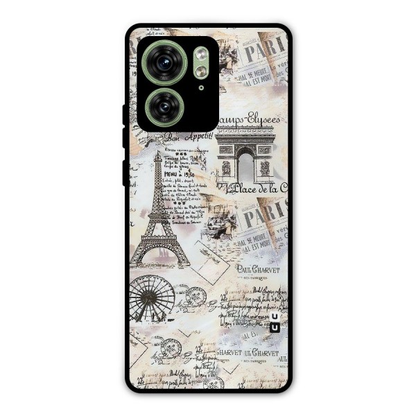 Paris Paper Metal Back Case for Motorola Edge 40 5G