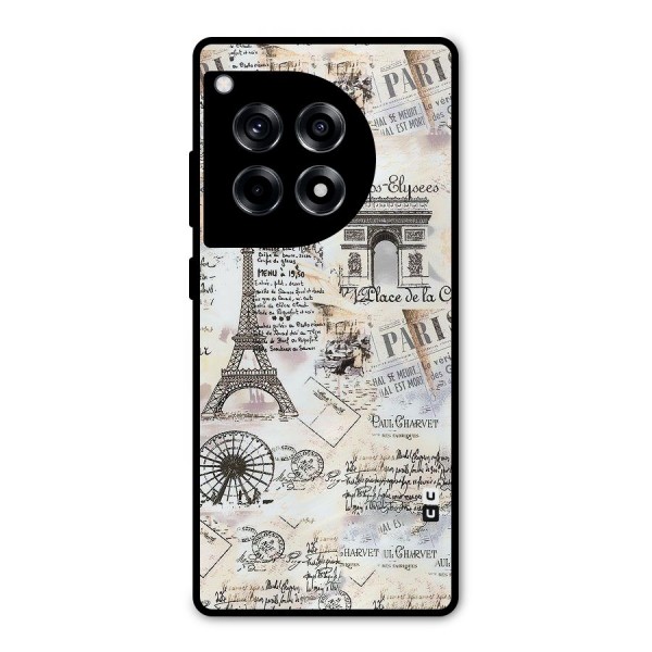 Paris Paper Metal Back Case for OnePlus 12R