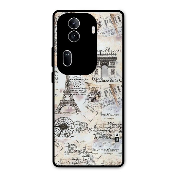 Paris Paper Metal Back Case for Oppo Reno11 Pro 5G