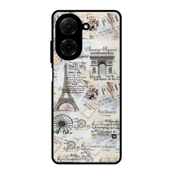 Paris Paper Metal Back Case for Poco C71