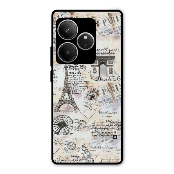 Paris Paper Metal Back Case for Realme GT 6
