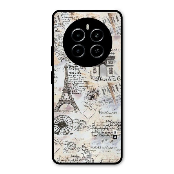 Paris Paper Metal Back Case for Realme P1